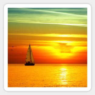 SCENERY 15 - Sunset Sky Horizon Sea Landscape Magnet